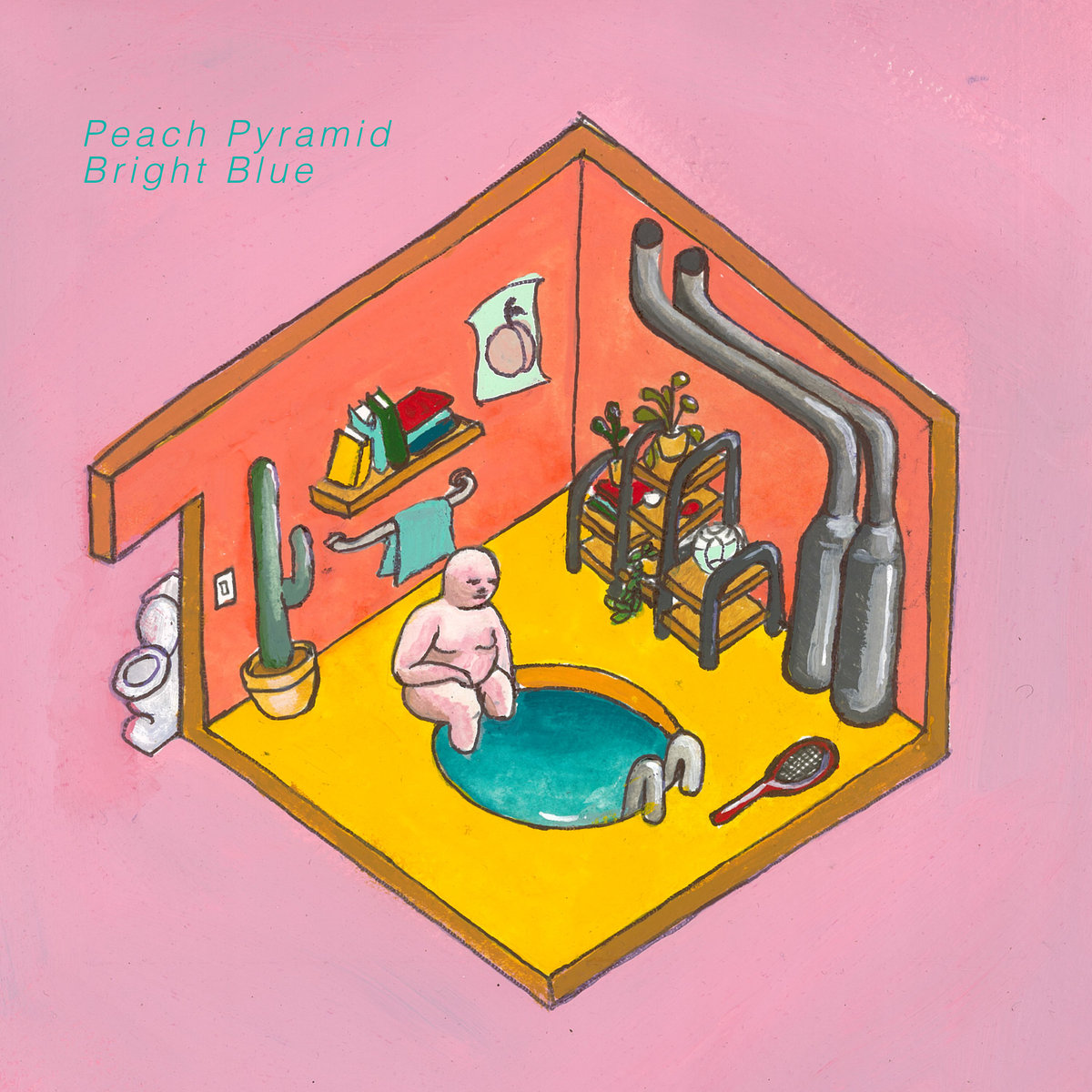 Peach Pyramid :: Bright Blue